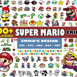 super mario bundle svg, super mario svg, super mario cricut svg, png pdf  dxf eps digital file