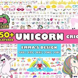 unicorn mega bundle svg, unicorn svg, unicorn cricut svg, png pdf  dxf eps digital file