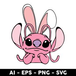 angela easter svg, stitch easter svg, angela svg, stich svg, cartoon svg, png dxf eps digital file - digital file