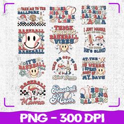 retro baseball png bundle, baseball mama bundle png, baseball png, bundle png, png files, sublimation, digital download