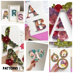 Quilled Paper Alphabets - 11 Whole English Alphabets A-Z