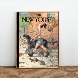 the new yorker magazine cover print june 21 2021, the new yorker poster, magazine cover, aesthetic room decor
