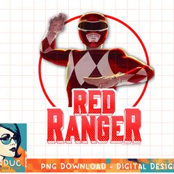 power rangers red ranger karate action circle portrait t-shirt copy png