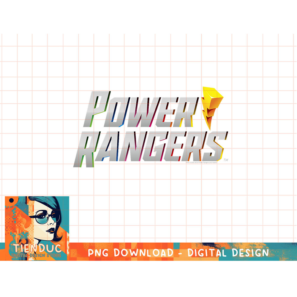 Power Rangers Retro 3D Style Vintage Logo T-Shirt copy.jpg