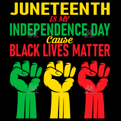 juneteenth is my independence day cause black lives matter svg, juneteenth svg, juneteenth day svg