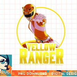 power rangers yellow ranger karate action circle portrait t-shirt copy png