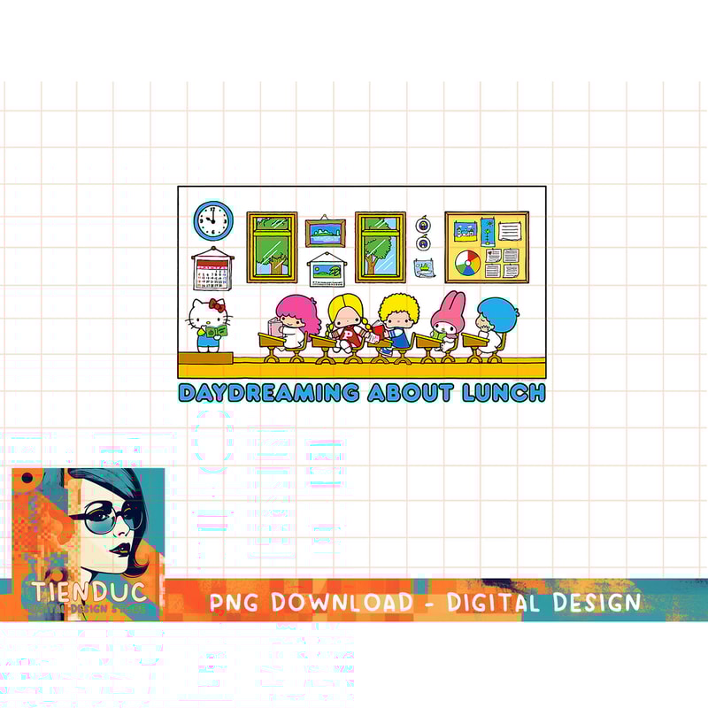 Sanrio Hello Kitty and Friends Daydreaming about Lunch Class T-Shirt copy.jpg