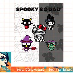 spooky squad ft. sanrio characters halloween hello kitty t-shirt copy png