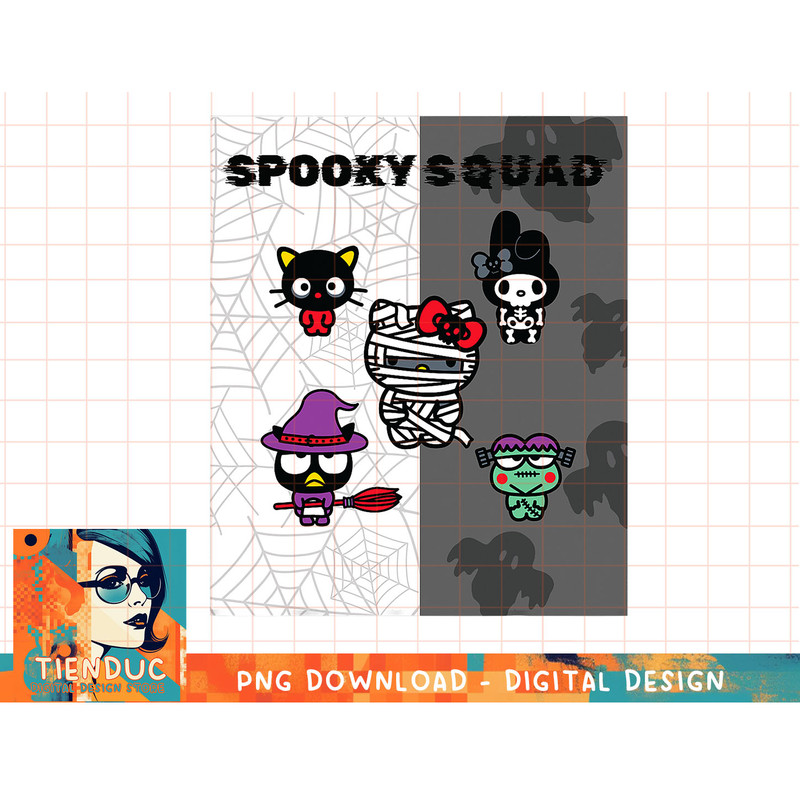 Spooky Squad ft. Sanrio Characters Halloween Hello Kitty T-Shirt copy.jpg