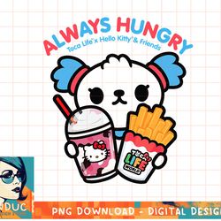 toca life x hello kitty & friends always hungry t-shirt copy png