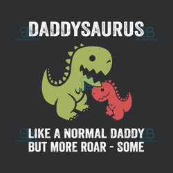 daddysaurus like a normal daddy but more roar some svg, fathers day svg, daddysaurus svg