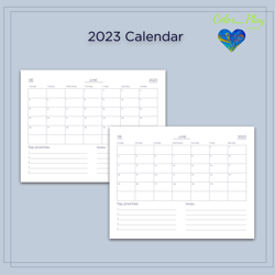 calendar 2023 calendar printable calendar planner monthly calendar minimalistic calendar a3 and a4 monday and sunday sta