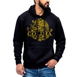 colima mexico eagle emblem hoodie sweatshirt