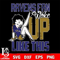 Betty Boop Baltimore Ravens svg , digital download