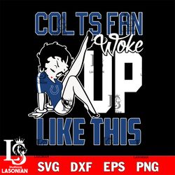 Betty Boop Indianapolis Colts svg , digital download
