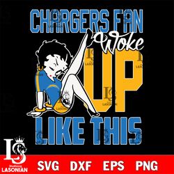 Betty Boop Los Angeles Chargers svg , digital download