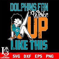 Betty Boop Miami Dolphins svg , digital download
