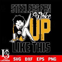 Betty Boop Pittsburgh Steelers svg , digital download