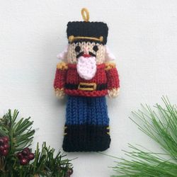 Amigurumi Nutcracker Knit Christmas Ornament Pattern Digital Download