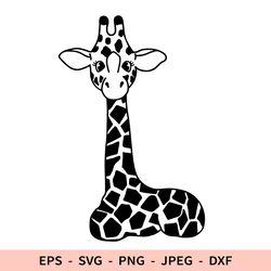 Giraffe Svg Cute Baby Animal Dxf File for Cricut