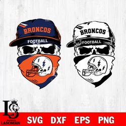 Skull Denver Broncos svg, digital download