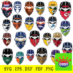 sport mega bundle svg, sport svg, nfl logo svg, baseball svg, football svg, all team skull nfl, nfl svg