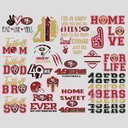 san francisco 49ers logo bundle svg, sport svg, san francisco 49ers svg, 49ers logo svg, nfl svg