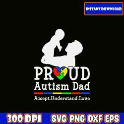 proud autism dad, retro father's day svg bundle, father's day svg, dad svg, daddy, best dad svg, gift for dad svg