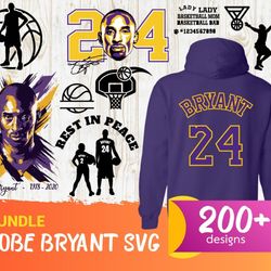 200 kobe bryant bundle, sport svg, kobe bryant svg,kobe bryant bundle svg, kobe svg, bryant svg, kobebryant svg, kobe
