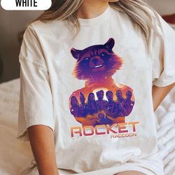 rocket raccoon poster marvel guardians of the galaxy unisex gift t-shirt