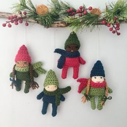 Amigurumi Crochet Christmas Elf Patterns Digital Download