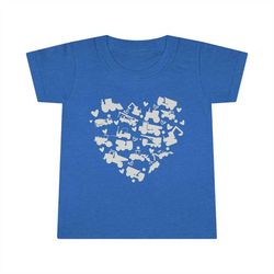 truck heart toddler valentine's day shirt, toddler t-shirt, kid's valentine's day shirt, heart shaped trucks shirt, truc