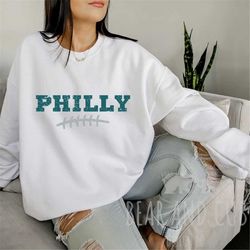 vintage philadelphia football crewneck sweatshirt, distressed philly sweatshirt, philadelphia fan crewneck shirt,philly