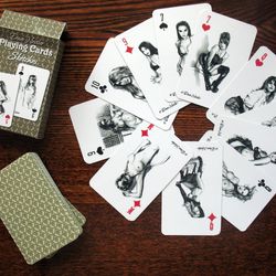 Playing cards "Dave Nestler- Sketches". Stylish black and white drawings