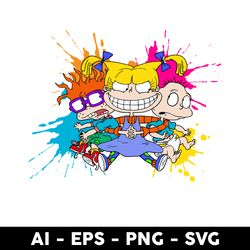 rugrats svg, colorful rugrats svg, png dxf eps digital file - digital file