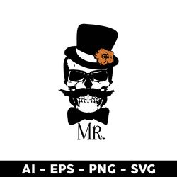 couples mr svg, funny skull svg, skull svg, png dxf eps file - digital file