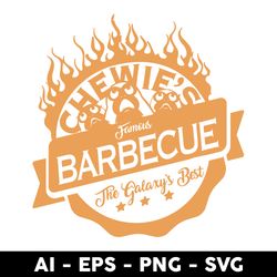 chewie's famous barbecue the galaxy's best svg, chewie's bbq svg, png dxf eps file - digital file