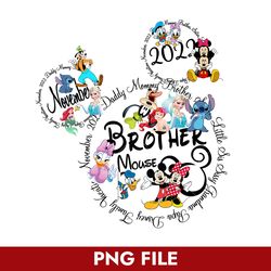 November 2022 Brother Mouse Png, Disney Family Vacation Png, Disney Png Digital File