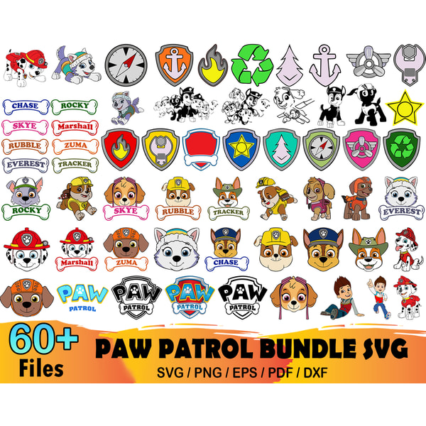 Paw Patrol Bundle Svg, Paw Patrol Svg, Paw Patrol Clipart - - Inspire ...
