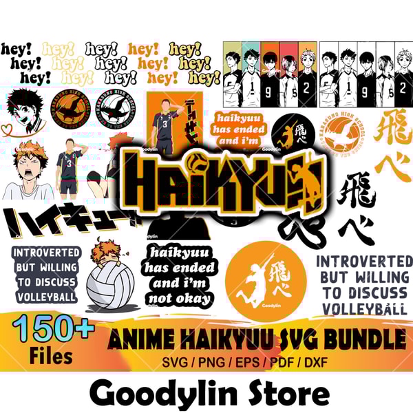 Haikyuu Bundle Svg, Cartoon Svg, Shoyo Hinata Svg | Inspire Uplift