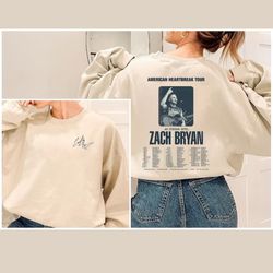 american heartbreak tour printed front and back sweatshirt, zach bryan shirt, zach bryan 90s rap sweatshirt, zach bryan