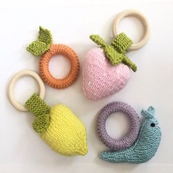 Knit Summer Baby Teething Toy Pattern Set Digital Download