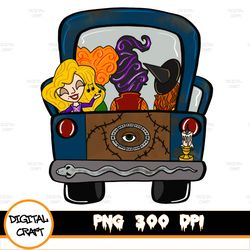 witches truck png, witch truck door hanger, halloween truck, door hanger png, halloween
