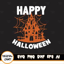 happy halloween svg, cut files, fall svg, halloween svg files, overlay svg, svg clipart, fall svg, handlettered svg