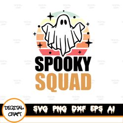 spooky squad svg, png, family halloween svg, funny halloween svg, halloween svg, trick or treasvg, ghosvg, cut files for