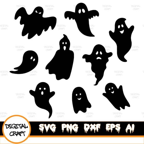 Pattern Ghostsvg GhoSvg, Halloween Svg, Ghosts Svg, GhoSvg Bundle, Ghost Clip | Inspire ...