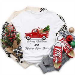 merry christmas truck, red truck shirt, christmas tree shirt,merry christmas,christmas matching family shirt,christmas t