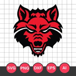 Arkansas State Red Wolves Logo Svg, Arkansas State Red Wolves Svg, Cricut Svg, NCAA Logo Svg Digital File