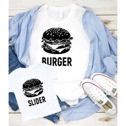 Burger And Slider Men's T-shirt And Infant Bodysuit Dad And Baby Matching Set