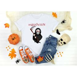 cute reaper shirt, halloween shirt, halloween design shirt, cute kids shirt, kids halloween, grim reaper tee, ghost shi